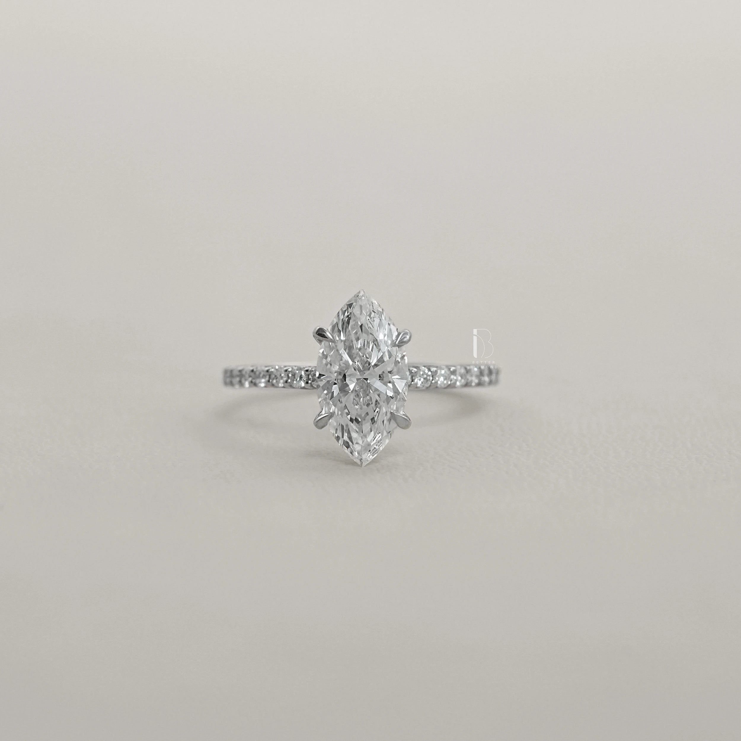 Marquise Cut Lab Grown Diamond Solitaire Ring – Certified Stone