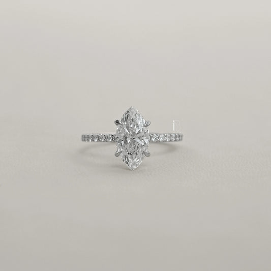 Marquise Cut Lab Grown Diamond Solitaire Ring
